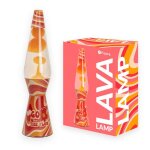 Lampe � lave - fisura - lampe � lave ?go with the flow?. base multicolore lave orange. avec ampoule de ...