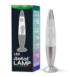 Lampe  lave led avec rsistance chauffe cire sans ampoule (vert base argent cire blanche)