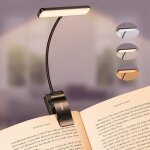 Lampe de lecture 19 led liseuse clip rechargeable protection des yeux gradation en continu & 3 couleurs ...