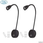 Lampe de lecture 2 lampe de chevet led applique murale en aluminium applique liseuse pour la chevet de ...