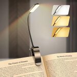 Lampe de lecture 9 led liseuse clip rechargeable 3 tempratures couleur protection des yeux pour lit ...