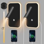 Lampe de lecture led applique murale led liseuse de chevet r�glable 3w + 9w 3000k liseuse tete de lit ...