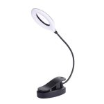 Lampe de lecture led - liseuse clip rechargeable protection des yeux gradation en continu 360 cou flexible ...