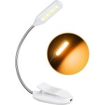 Lampe de lecture rechargeable liseuse lampe clip 7 led 3 modes cou flexible indicateur longue travail ...