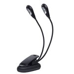 Lampe led à pince pour pupitre de lecture mini - lampe à double bras réglable 6 perles Lampe led à pince pour pupitre de lecture mini - lampe à double bras réglable 6 perles