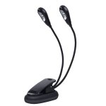 Lampe led  pince pour pupitre de lecture mini - lampe  double bras rglable (6 perles)