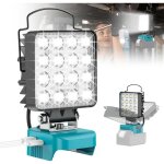 Lampe led rechargeable pour makita 18v batterie ?48 w projecteur led chantier � double interrupteur avec ...
