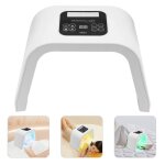 Lampe led pour soins du visage lampe � masque 7 en 1 avec lunettes de protection pour le visage convient ...