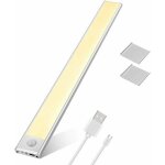 Lampe led sous meuble 76 led rechargeable avec dtecteur de mouvement clairage de cuisine lumire blanche ...
