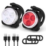 Lampe led de v�lo lumi�re v�lo rechargeable avant et arri�re kit �clairage v�lo �clairage usb antichoc ...