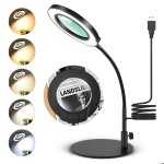 Lampe loupe 10x loupe grossissante sur pied modelisme 360 led loupe eclairante 5 couleurs dimmable bureau ...