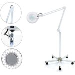 Lampes loupes led 8x loupes sur pied - lampadaire 24w avec roues - 5 dioptres - pour travail salon de ...