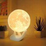 Lampe de lune 3d veilleuse mise � jour 16 couleurs t�l�commande d�cor de lumi�re de lune pour adultes ...