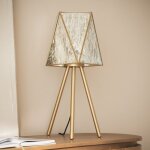 Lampe  poser mtal et verre mattina dor