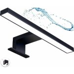 Lampe de miroir de salle de bain  led avec douille couleur : noir mat applique murale  montage en surface ...
