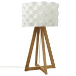 Lampe moki - bambou et blanc h55 cm - blanc - atmosphera createur dinterieur Lampe moki - bambou et blanc h55 cm - blanc - atmosphera createur dinterieur
