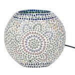Lampe mosaque en verre forme ronde dcoration lumire dambiance 27cm