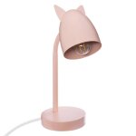 Lampe oreilles en mtal - e14 - 25 w - h. 31 cm - rose