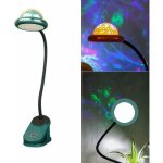 Lampe pince enfant etoiles projection led rechargeable usb intensite tactile veilleuse