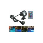 Lampe de piscine 10w avec tlcommande 4 modes rgbw ip68 85 - 265v projecteur led aquarium lumire sous ...
