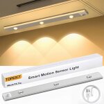 Lampe de placard � d�tecteur de topesct - 40cm argent - lampe darmoire led - sans fil - rechargeable ...