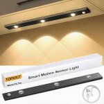 Lampe de placard led 40cm rechargeable usb topesct?sans fil magn�tique ?d�tecteur mouvement & dimmable ...