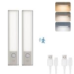 Lampe de placard - sunmatic - lot de 2 - led - d�tecteur de mouvement - rechargeable usb - c