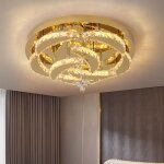 Lampe de plafond led en cristal dimmable chandelier salon chambre  coucher tlcommande