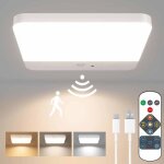 Lampe de plafonnier sans fil avec d�tecteur de mouvement ? rechargeable salle de bain garage escalier ...