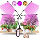 Lampe de plante 80 leds lampe de croissance  360 clairage horticole avec lampe pour plante 4 ttes ...