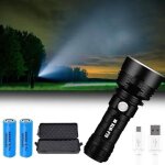 Lampe de poche puissante 200000 lumens 80w lampe torche led rechargeable tanche ultra lumineuse 3 modes ...