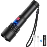 Lampe de poche rechargeable3000 lumens lampe torche led ultra puissante(avec batterie 5000mah)