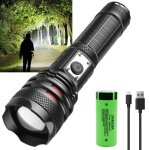 Lampe de poche tactique à ledtorche de 20 000 lumenslampe de poche rechargeable usb avec batterie rechargeable ... Lampe de poche tactique à ledtorche de 20 000 lumenslampe de poche rechargeable usb avec batterie rechargeable ...