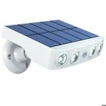 Lampe projecteur solaire extrieur tanche avec dtecteur de mouvement - panneau a recharge rapide