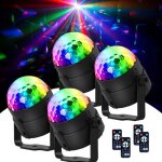 Lampe de sc�ne uking boule disco 4 pack - 7 couleurs lumi�re soir�e disco projecteur effet spot stade ...
