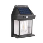 Lampe solaire 2 pcs avec 3 modes d�clairage ip65 applique solaire � capteur intelligent pour jardin patio ...