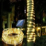 Lampes solaires de corde12m 100led guirlande lumineuse ext�rieur �tanche pour les d�corations de no�l ...