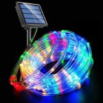 Lampes solaires de corde12m 100led guirlande lumineuse ext�rieur �tanche pour les d�corations de no�l ...