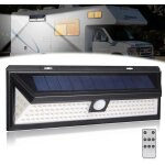 Lampes solaires dextrieur - 118 led lumineuses avec dtecteur de mouvement et tlcommande pour camping ...