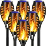 Lampe solaire exterieur - 6 pi�ces lumi�res flamme solaire exterieure - imperm�able lampe torche pour ...