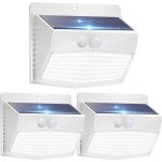 Lampe solaire ext�rieur d�tecteur de mouvement[3pcs de 138led] lumi�re �tanche sans fil 3modes spot led ...