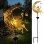 Lampe solaire exterieur jardinlune lampes solaires d�coratives de jardin led boule de verre lumi�re de ...