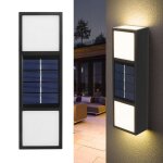 Lampe solaire dextrieur  led lampe solaire dextrieur tanche applique murale solaire pour porte dentre ...