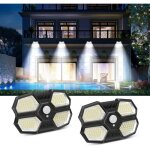 Lampe solaire ext�rieur projecteur led exterieur detecteur de mouvement 108 led ip65 �tanche pour garage ...