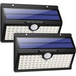 Lampe solaire extrieur [version  conomie dnergie] 2 pack 78 led 180 dtecteur de mouvement clairage ...