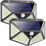 Lampe solaire extérieure 162 led détecteur de mouvement éclairage puissant pour jardin et sécurité Lampe solaire extérieure 162 led détecteur de mouvement éclairage puissant pour jardin et sécurité