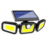 Lampes solaires ext�rieures d�tecteur mouvement spots led ext�rieurs 100cob murales solaires rotatives ...