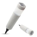 Lot de 2 balises solaires jardin led effet pierre ip44 - blanc neutre autonomie >8h � planter