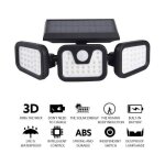 Lampe solaire de sécurité à détecteur de mouvement spot mural extérieur puissant avce 3 têtes Étiquette ... Lampe solaire de sécurité à détecteur de mouvement spot mural extérieur puissant avce 3 têtes Étiquette ...