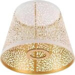 Lampe sur pied abat - jour e27 e26 blanc motif fleur sculpt en fer design moderne pour maison salon ...